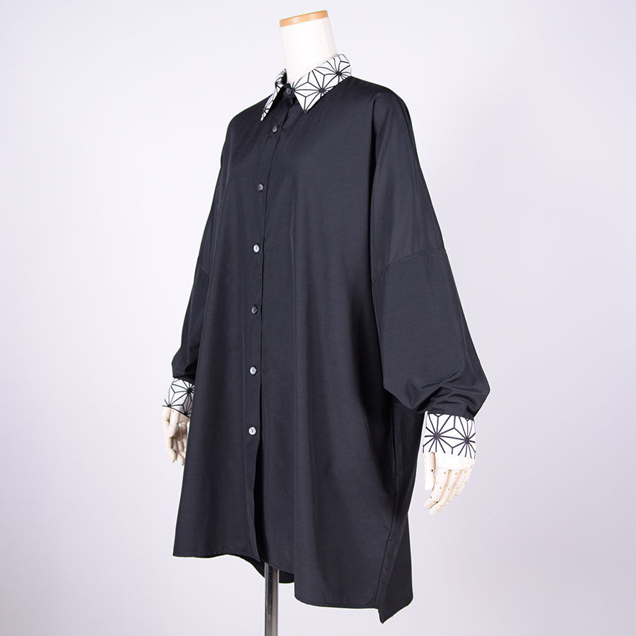 gouk ビッグシャツコート BK-WH