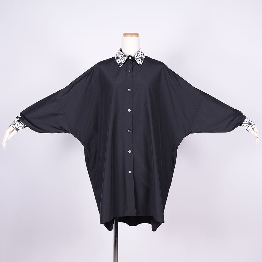 gouk ビッグシャツコート BK-WH