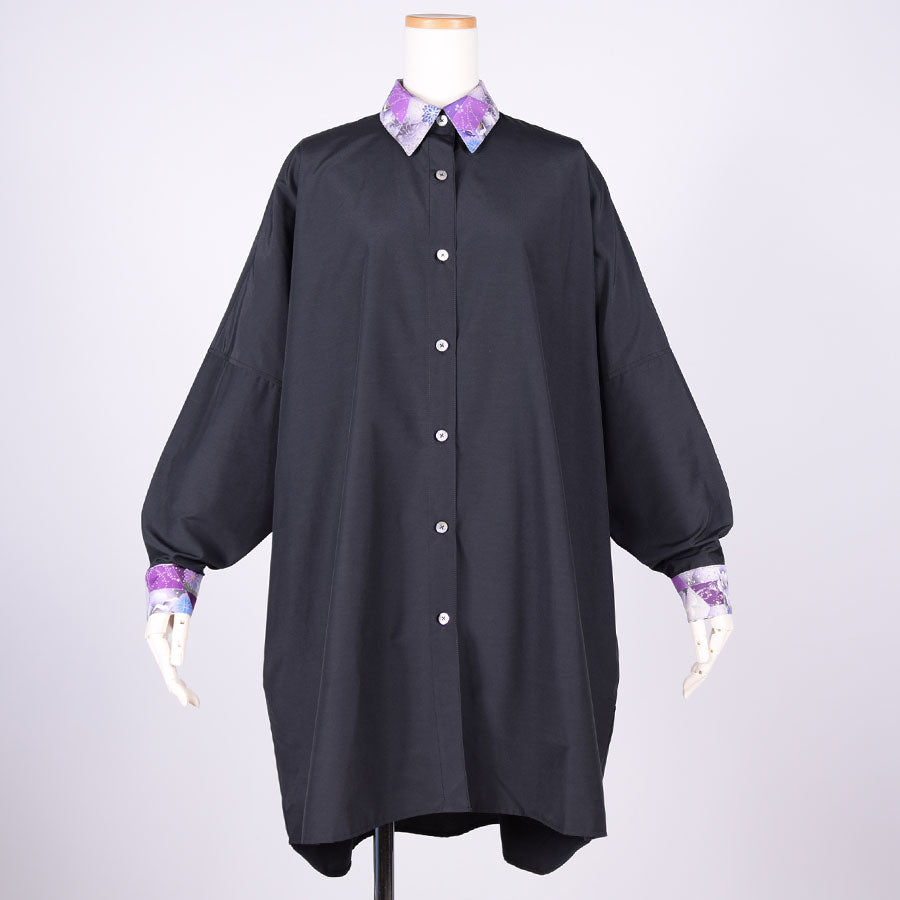 gouk ビッグシャツコート BK-PUR