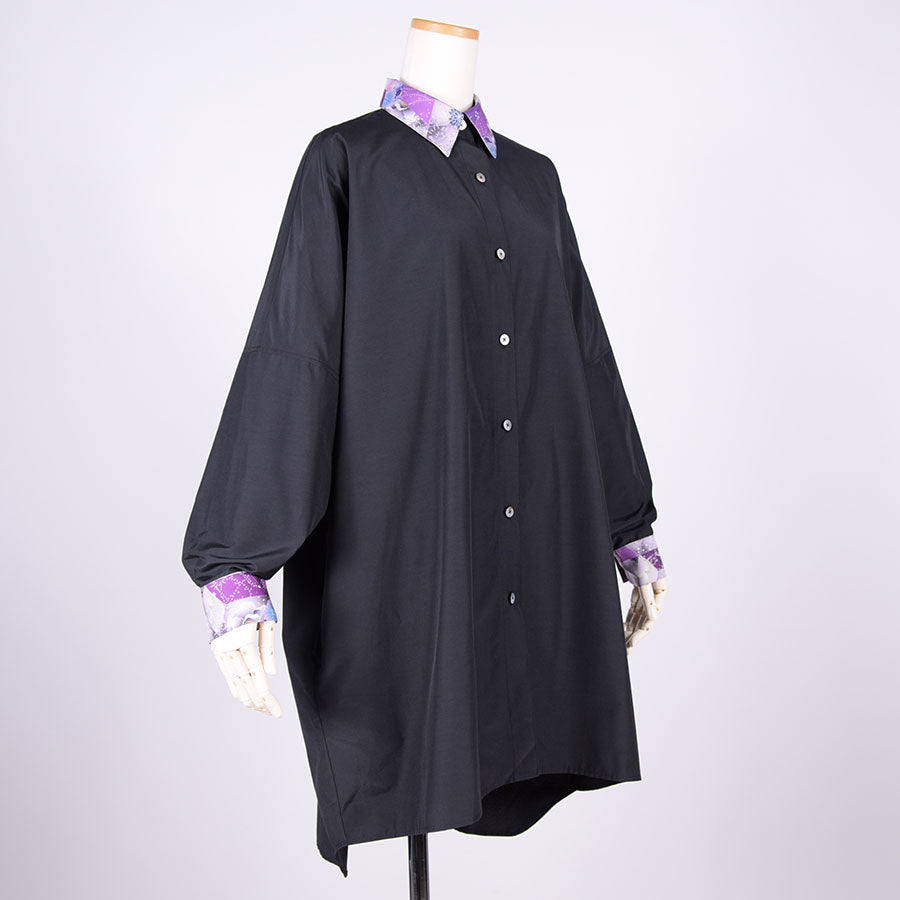 gouk ビッグシャツコート BK-PUR