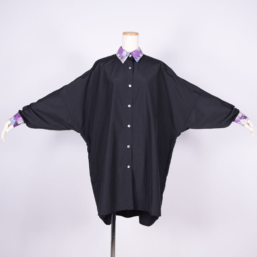 gouk ビッグシャツコート BK-PUR