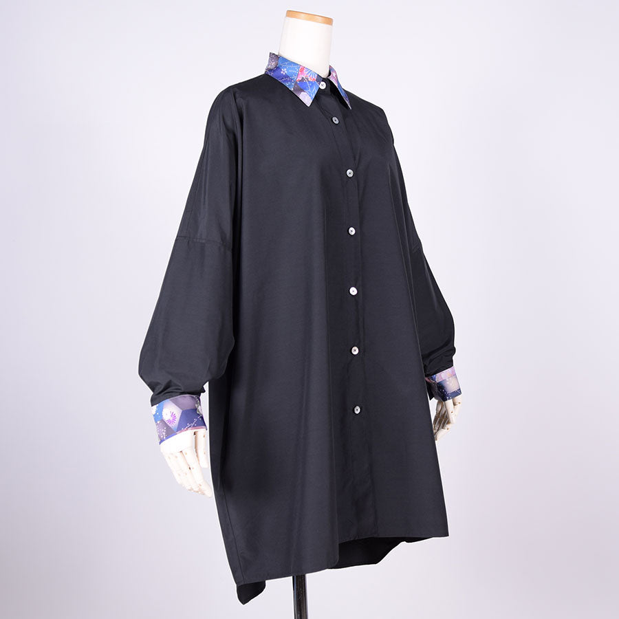 gouk ビッグシャツコート BK-BL