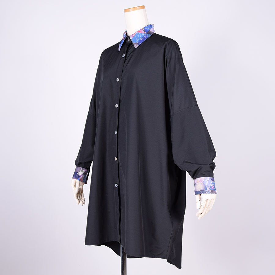 gouk ビッグシャツコート BK-BL