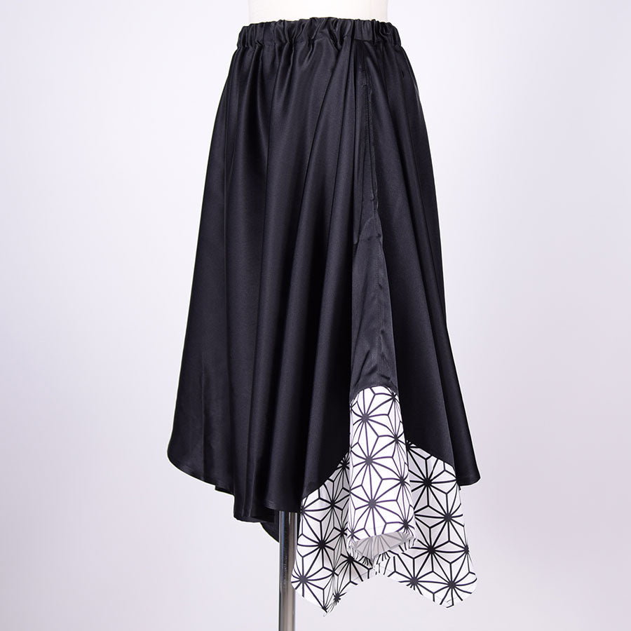 gouk ぎざぎざスカート BK-WH