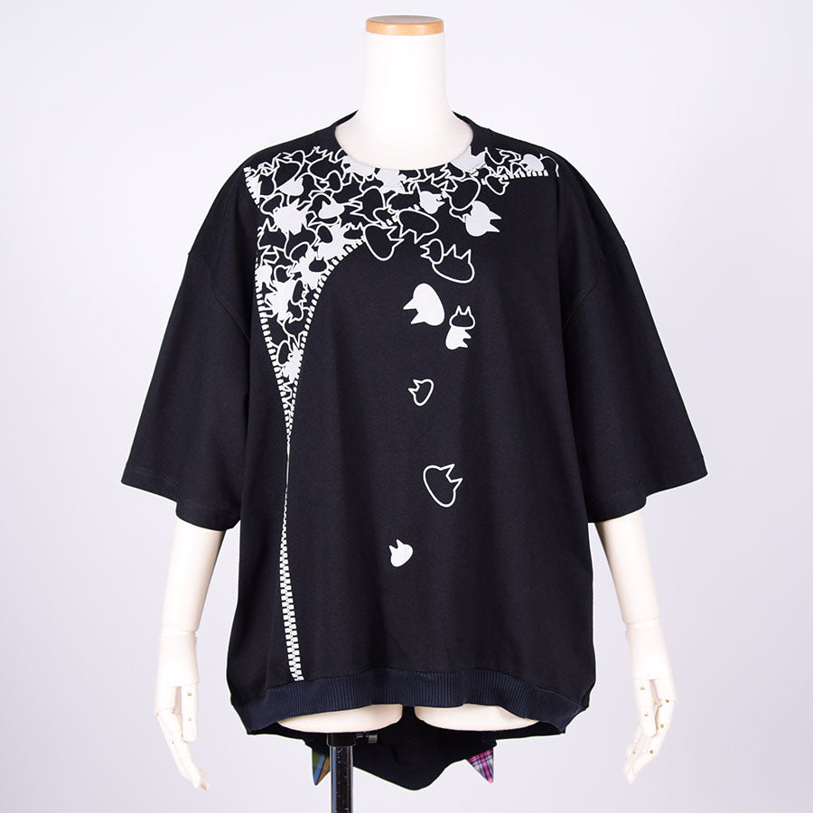 MINT NeKO Cat Ears Wide TOP / BK