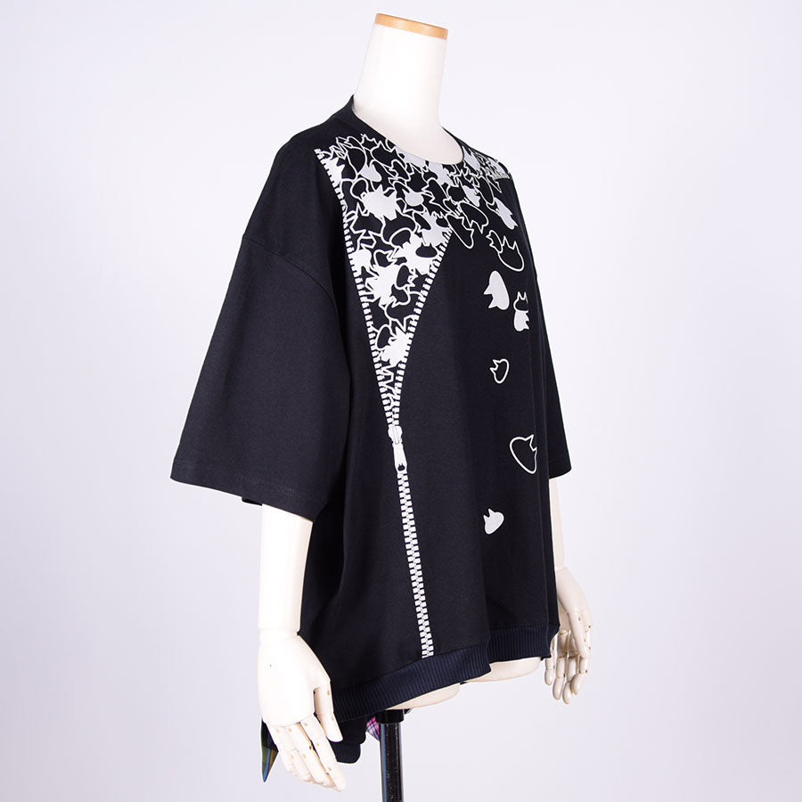 MINT NeKO Cat Ears Wide TOP / BK