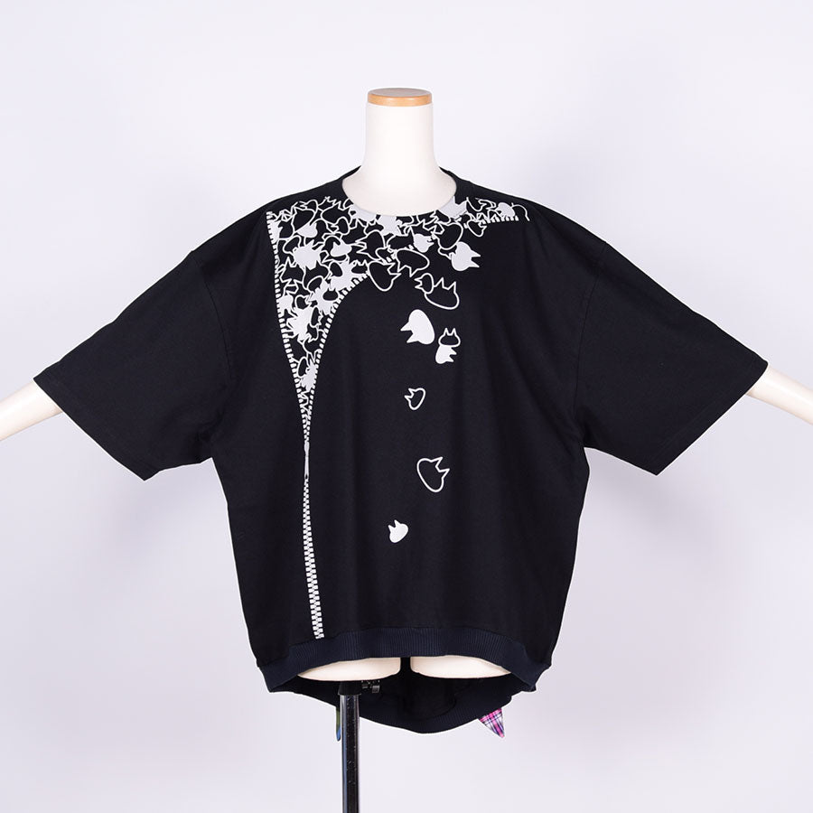 MINT NeKO Cat Ears Wide TOP / BK