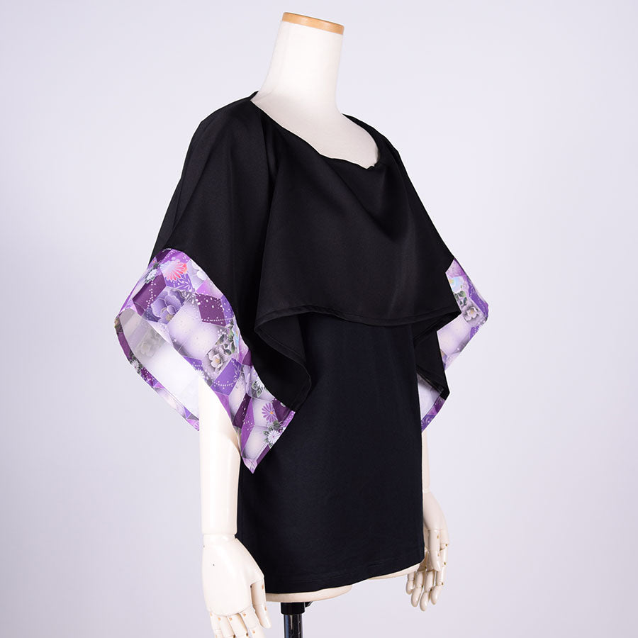 gouk ケープ付きトップス BK-PUR
