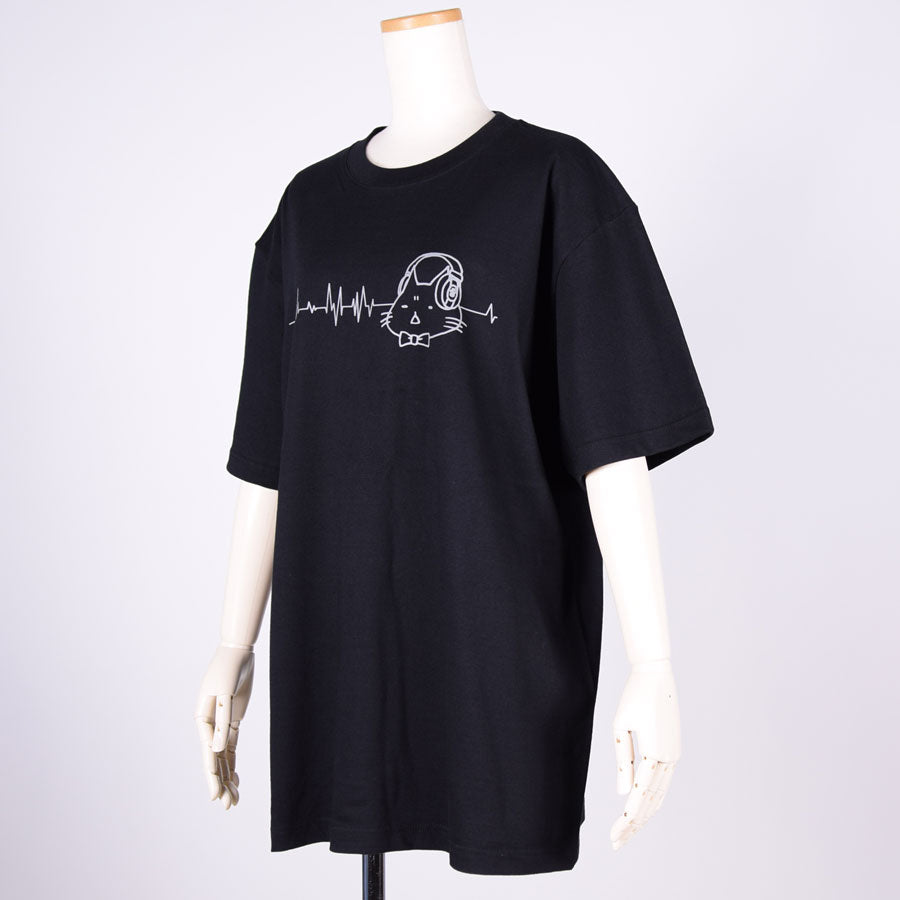 MINT NeKO Headphone T-shirt / BK・XL