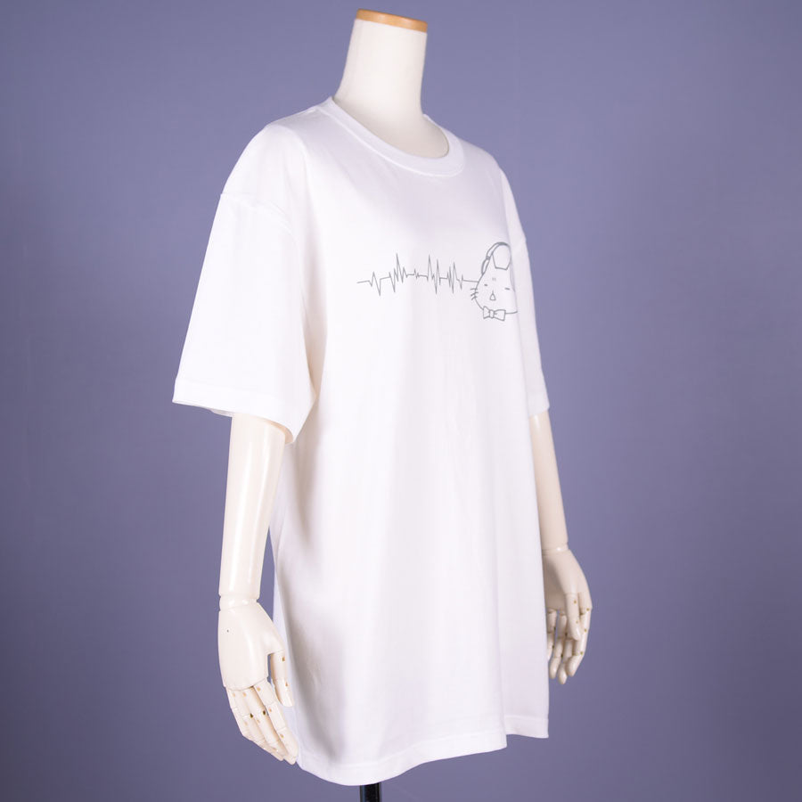 MINT NeKO Headphone T-shirt / WH ・ XL