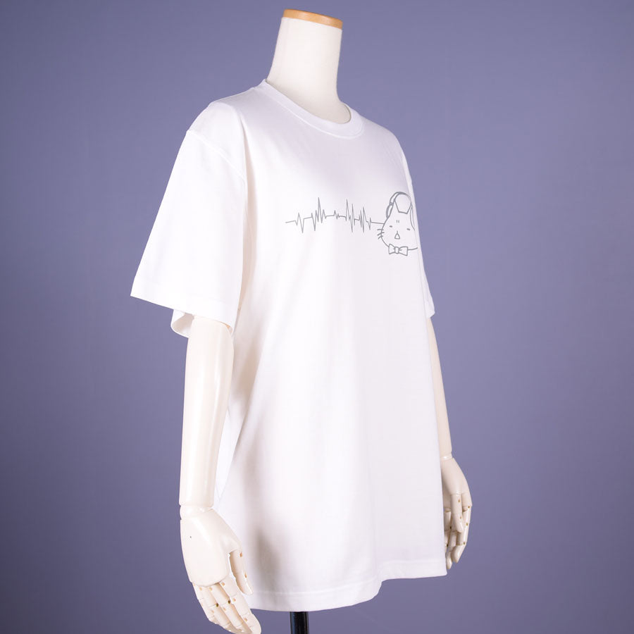 MINT NeKO Headphone T-shirt / WH ・ L