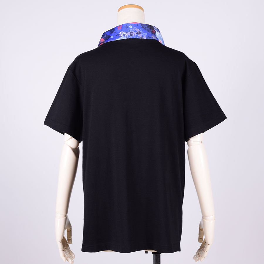 gouk 着物襟Tシャツ BK-NV・M