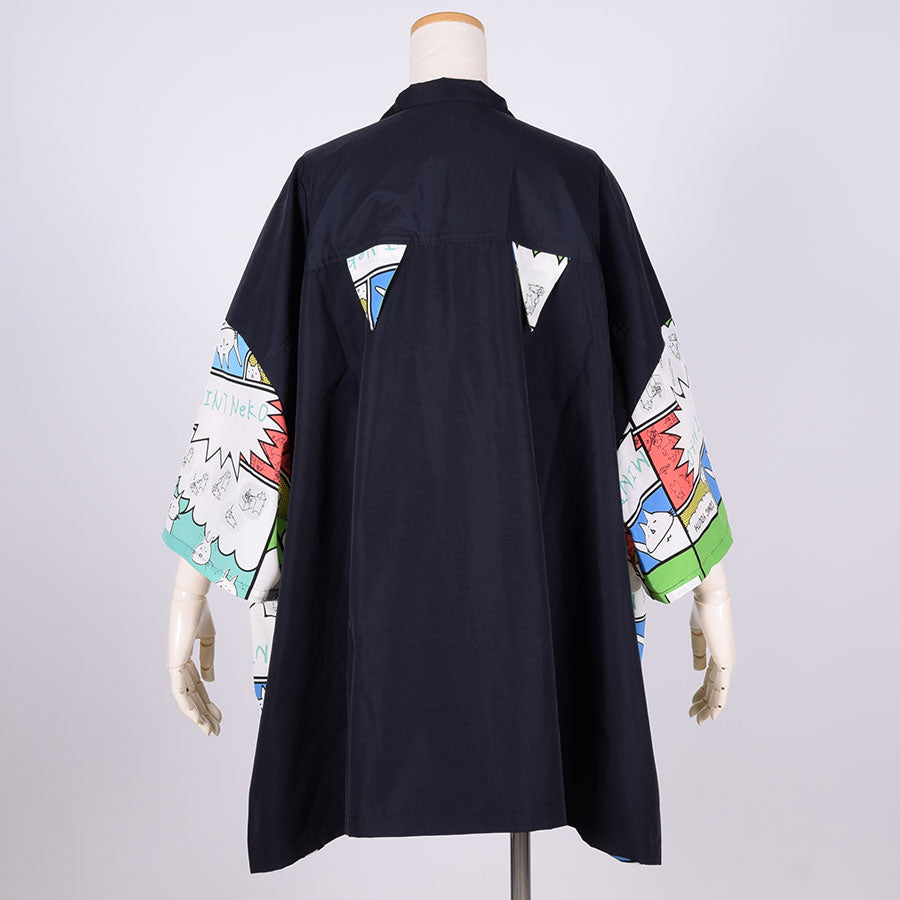 MINT NeKO ワイドシルエットシャツ BK-WH