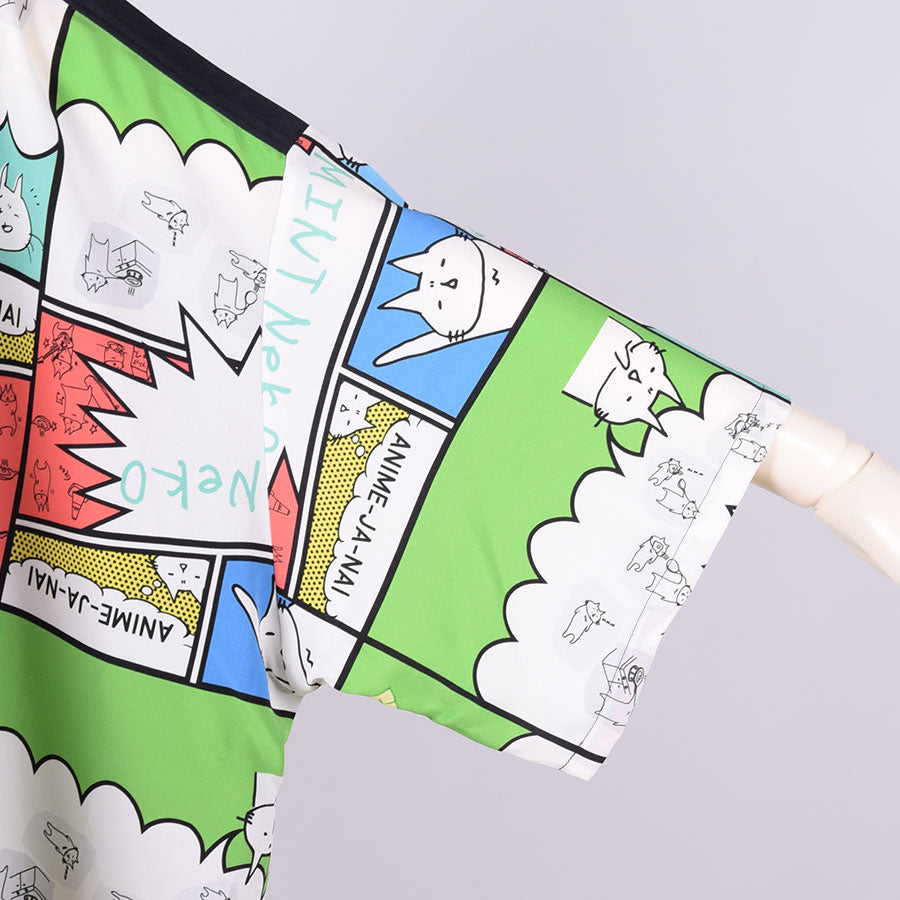 MINT NeKO ワイドシルエットシャツ BK-WH