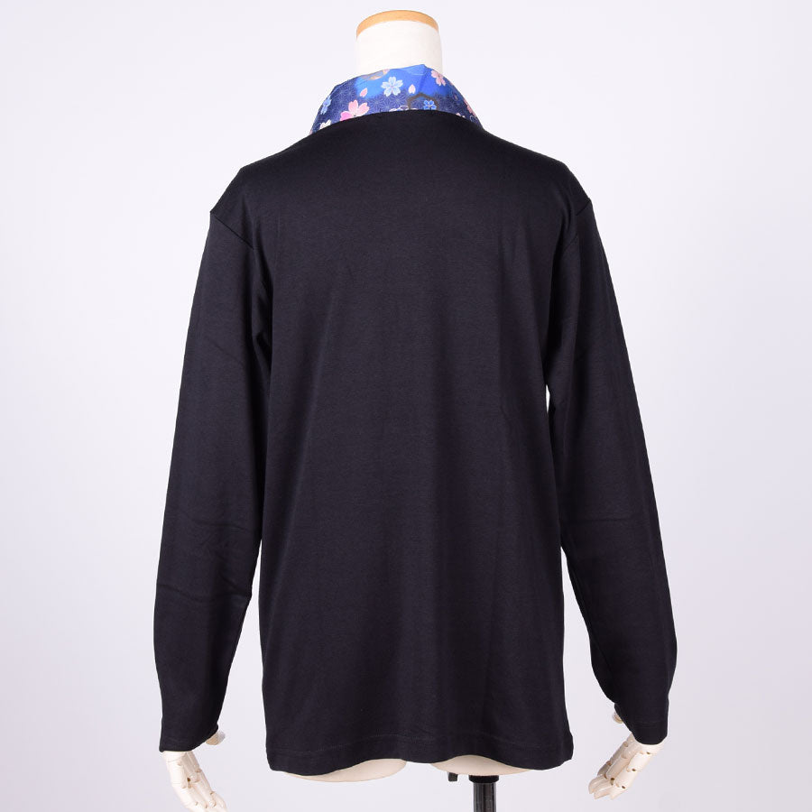 gouk 着物襟長袖カットソー BK-BL