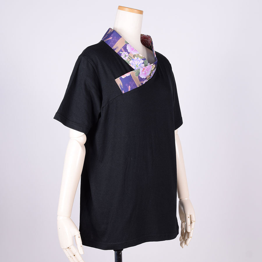 gouk 着物襟Tシャツ NV-BK・M