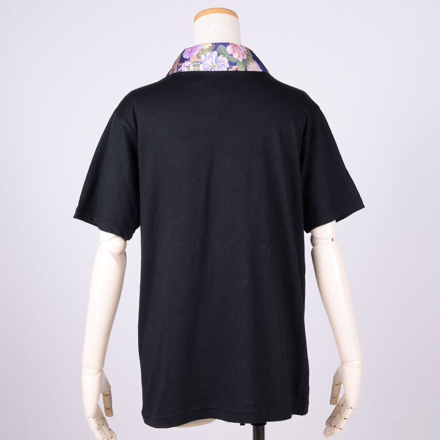 gouk 着物襟Tシャツ NV-BK・M