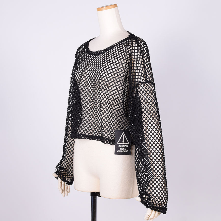 MINT NeKO Mesh Tops / BK-GRN
