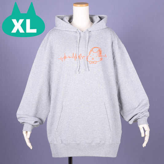 MINT NeKO ヘッドホンフーディー GY・XL