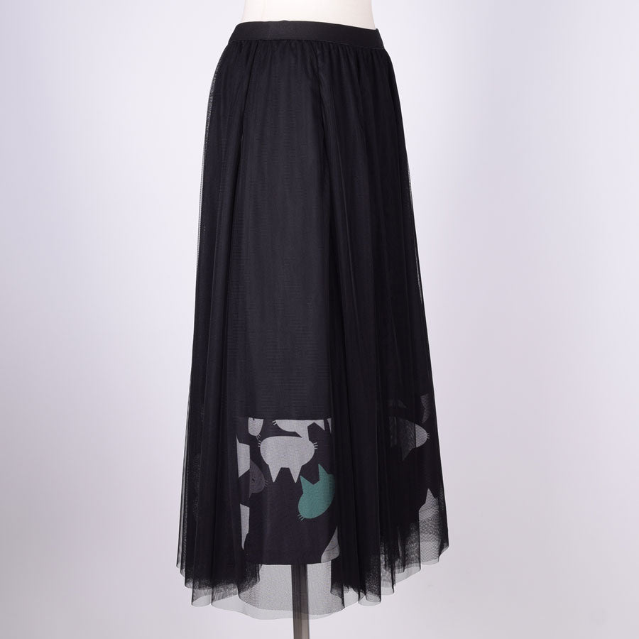 MINT NeKO チュールスカート BK