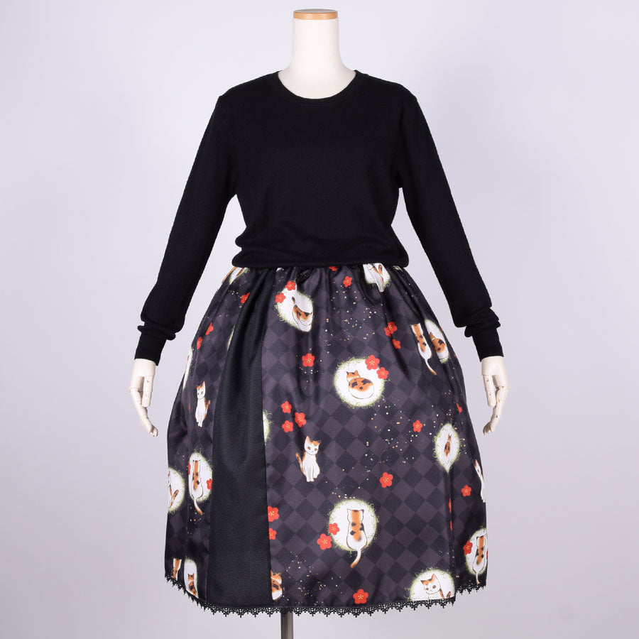 Moriguchika Outing Knit Dress BK-GY / L
