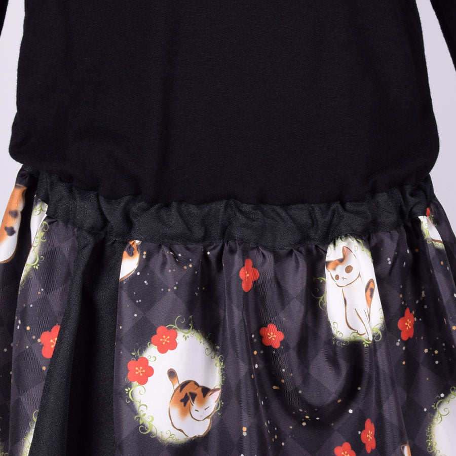 Moriguchika Outing Knit Dress BK-GY / L