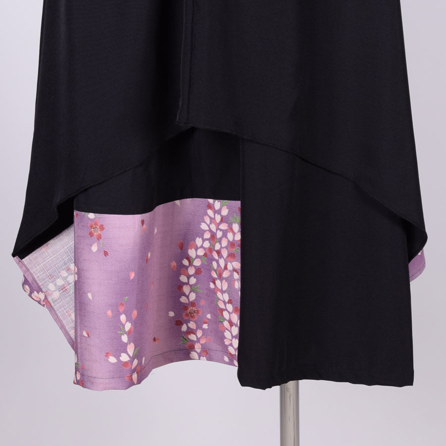 【一点物】TKg 竜巻桜 アシンメトリー重ねのスカート