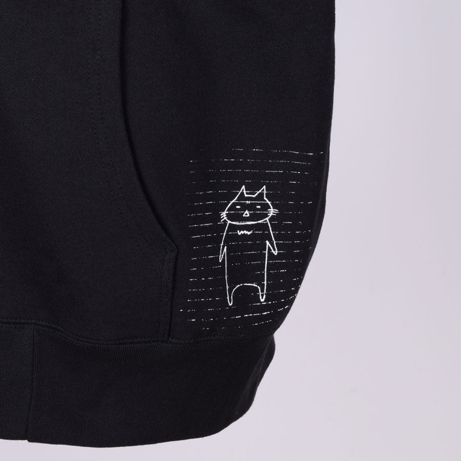 MINT NeKO ベルトスリーブパーカー BK