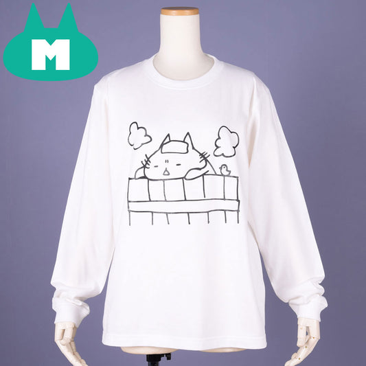 MINT NeKO 吾輩の入浴ロンT WH-BK・M