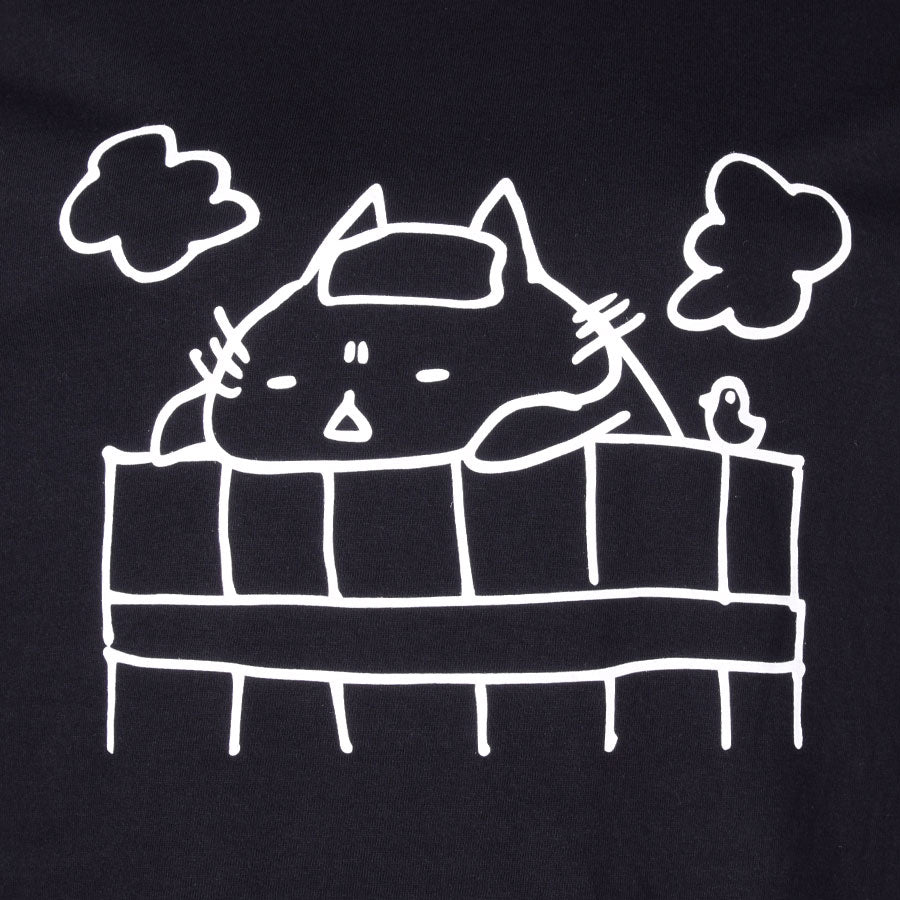 MINT NeKO Wagahai Bathing T-shirt BK-WH・XL