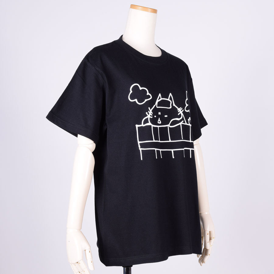 MINT NeKO Wagahai Bathing T-shirt BK-WH・M