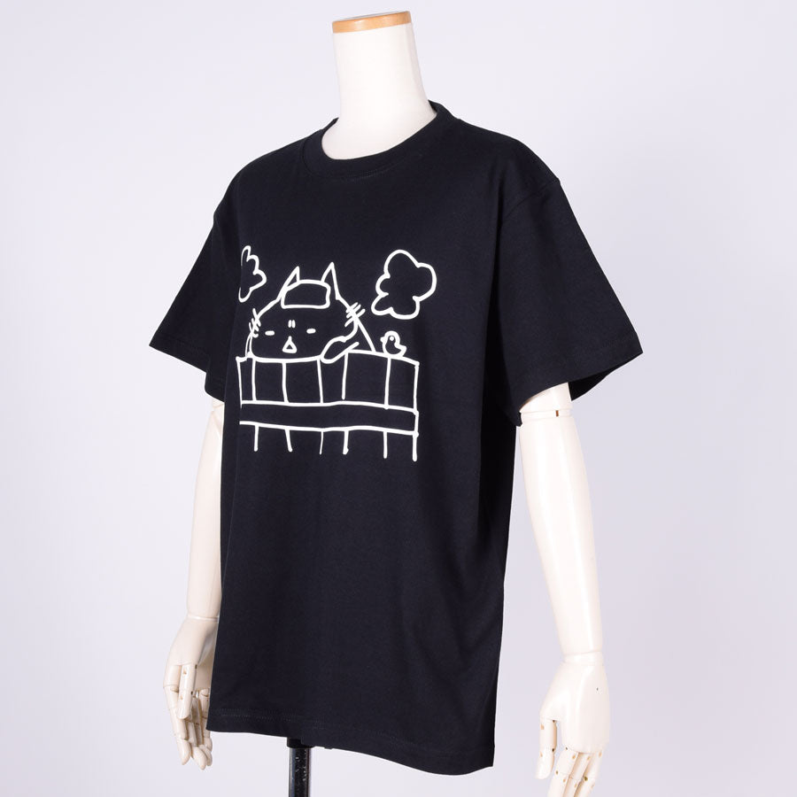 MINT NeKO Wagahai Bathing T-shirt BK-WH・M