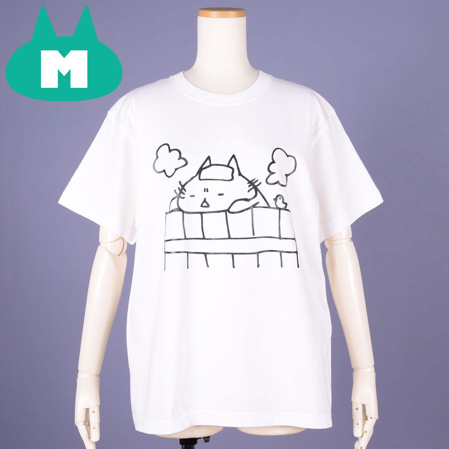 MINT NeKO Wagahai Bathing T-shirt WH-BK・M