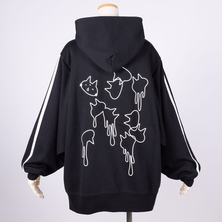 MINT NeKO ジャージスリーブフーディー BK-BK