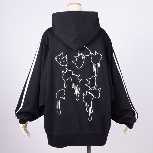 MINT NeKO ジャージスリーブフーディー BK-BK