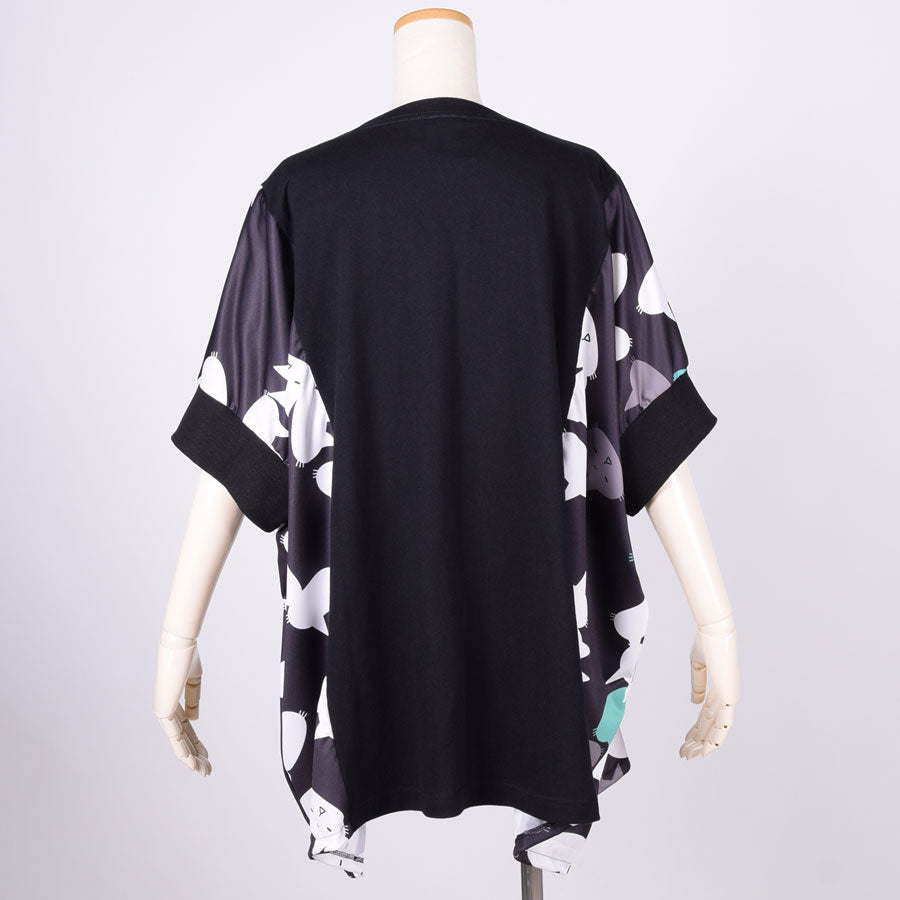 MINT NeKO コミックワイドカットソー BK-BK