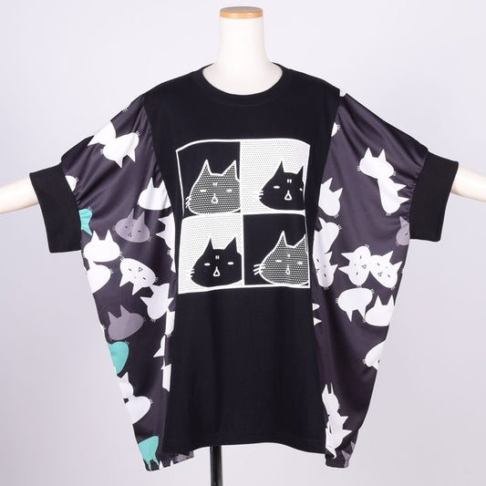 MINT NeKO コミックワイドカットソー BK-BK