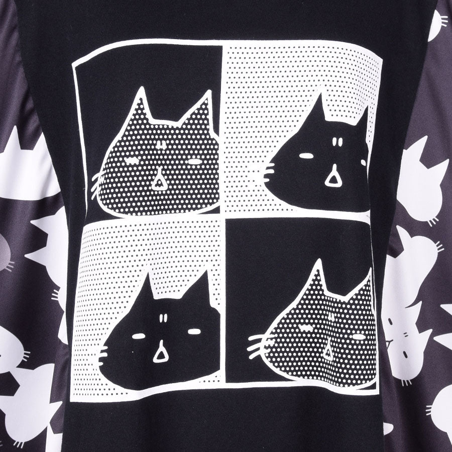 MINT NeKO コミックワイドカットソー BK-BK