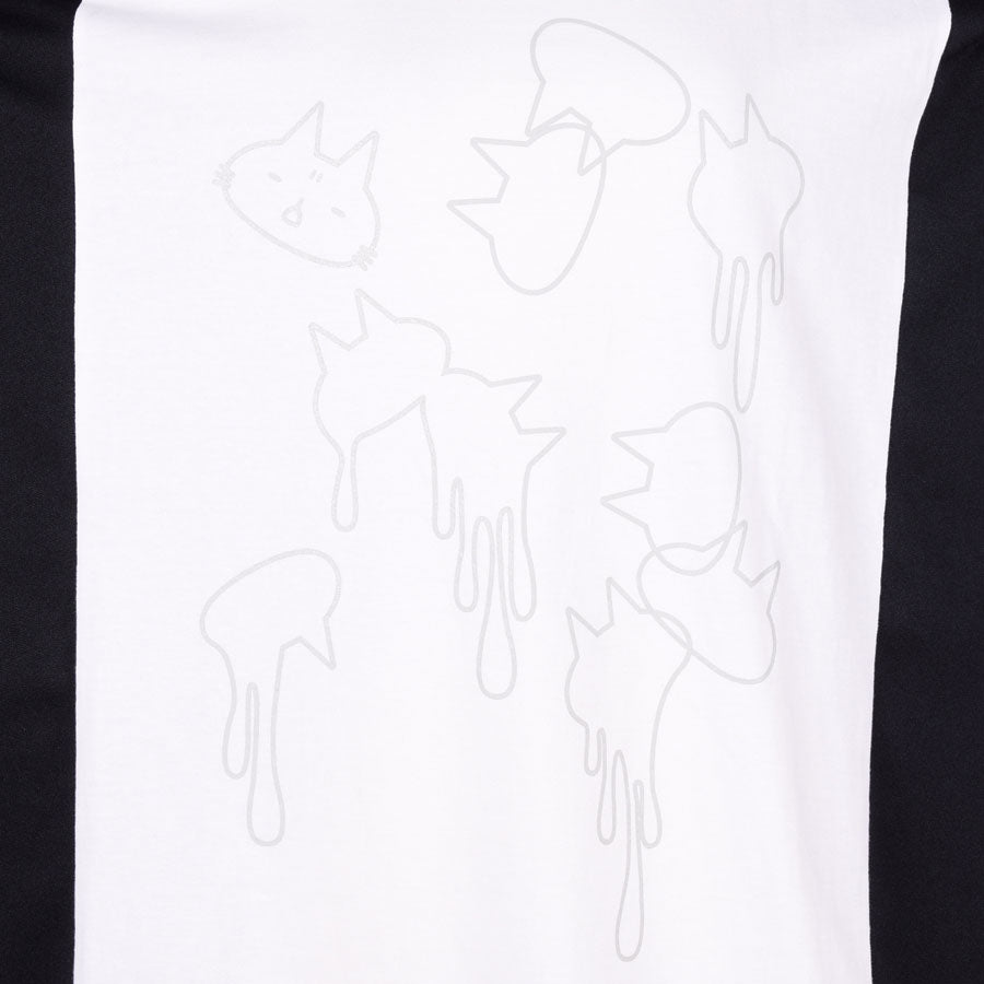 MINT NeKO ジャージ切替カットソー BK-WH