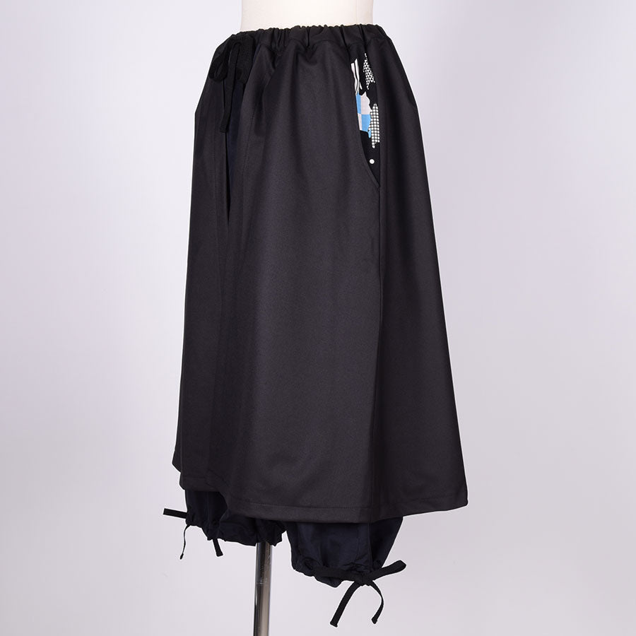 MINT NeKO レイヤードワイドパンツ NV