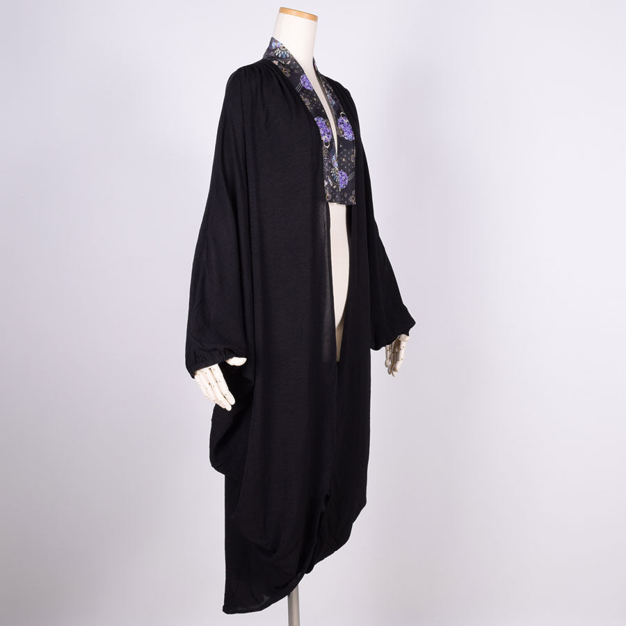 gouk Fluffy Long Cardigan / BK-PUR