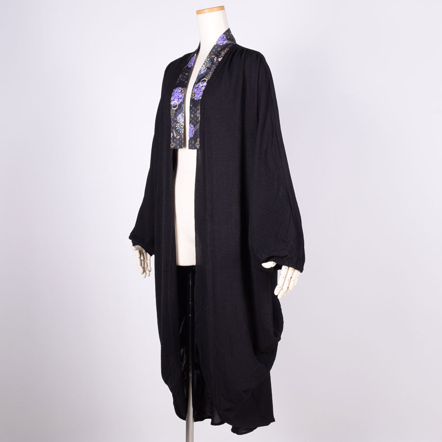 gouk Fluffy Long Cardigan / BK-PUR