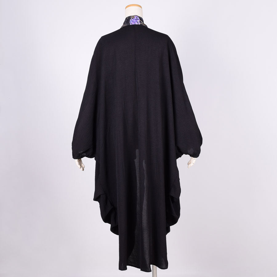 gouk Fluffy Long Cardigan / BK-PUR