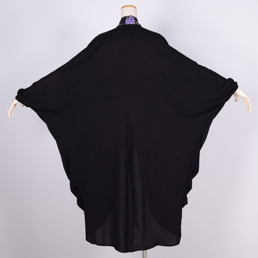gouk Fluffy Long Cardigan / BK-PUR