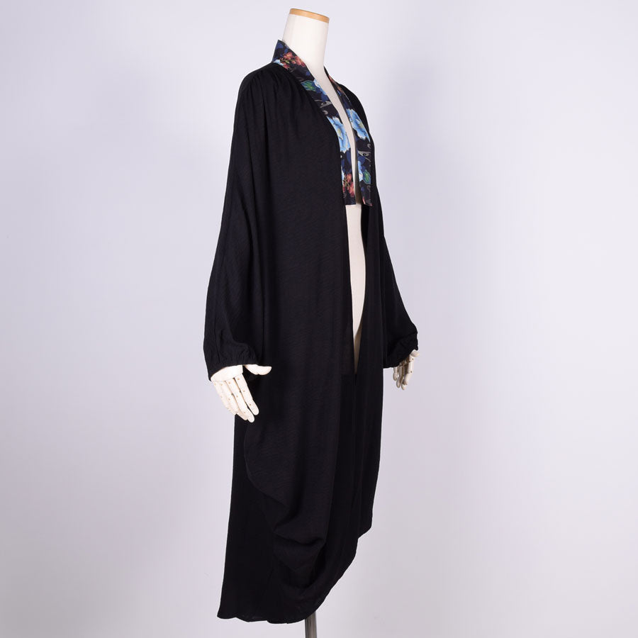 gouk Fluffy Long Cardigan / BK-BL