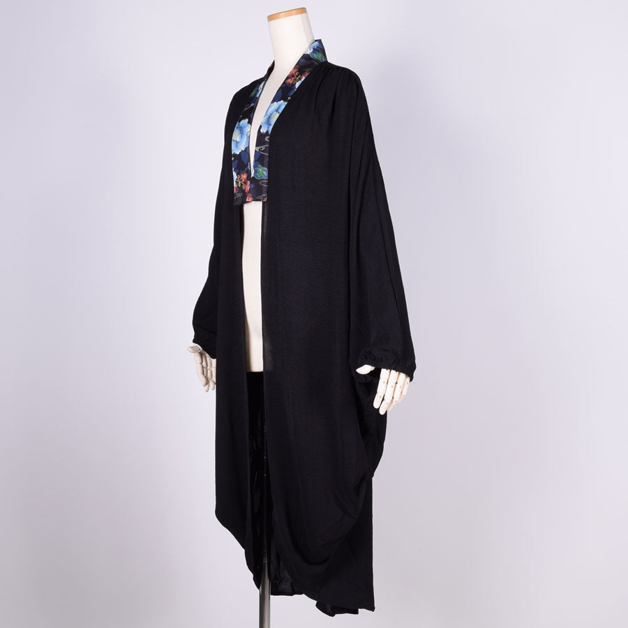 gouk Fluffy Long Cardigan / BK-BL