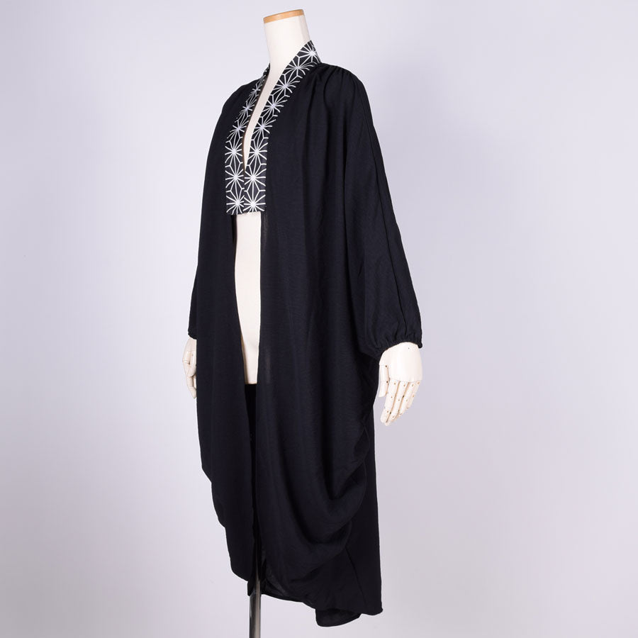 gouk Fluffy Long Cardigan / BK-WH