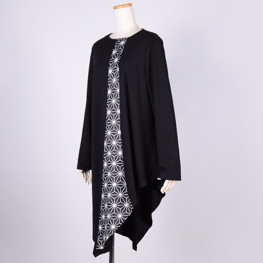 gouk アシンメトリーワンピース BK-WH