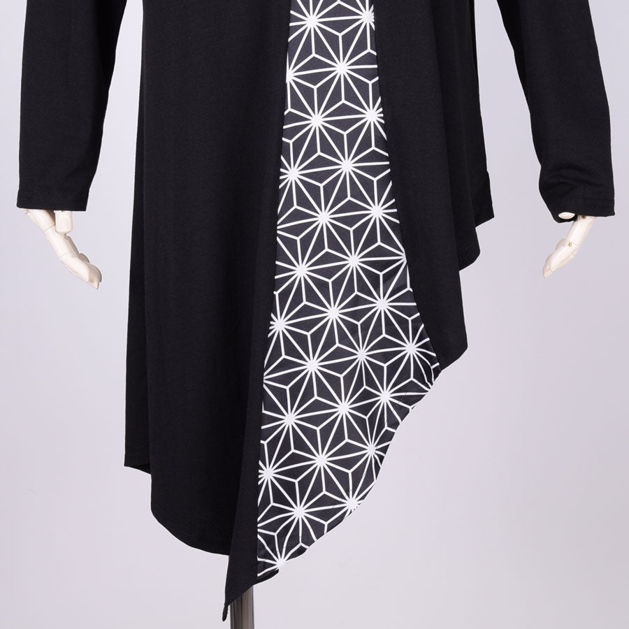 gouk アシンメトリーワンピース BK-WH