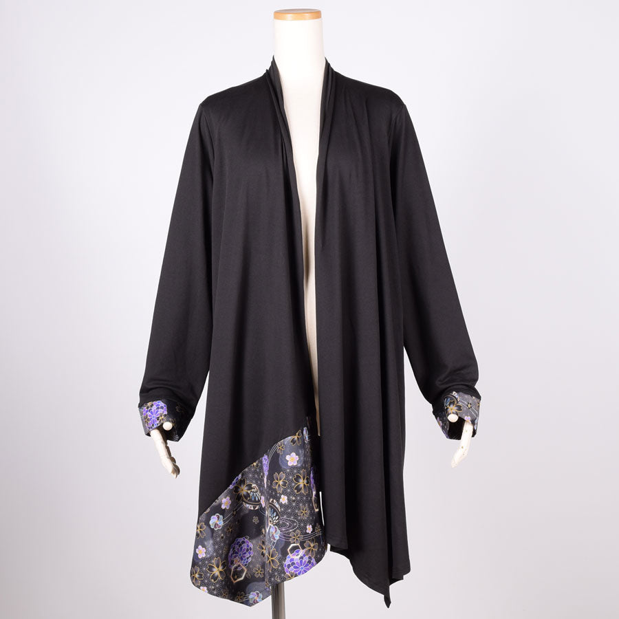 gouk Fluttering Long Cardigan / BK-PUR